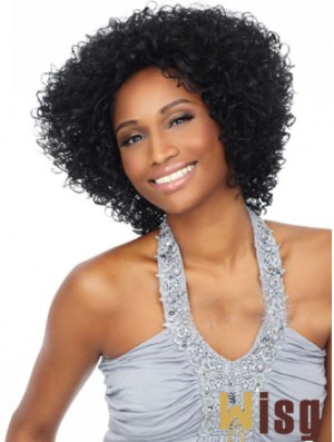 Soft 10 inch Short Kinky Wigs For Black Women