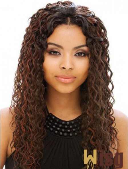 Long Auburn Without Bangs Curly Online Full Lace Wigs