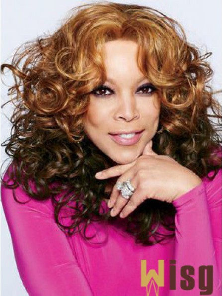 Without Bangs Curly Ombre/2 Tone 18 inch Fashionable  Wigs