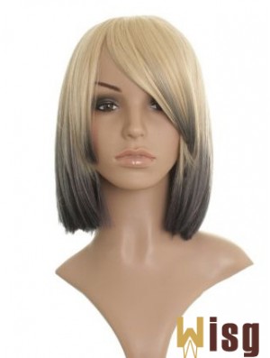 Straight Lace Front 12 inch Durable Chin Length Celebrity Wigs