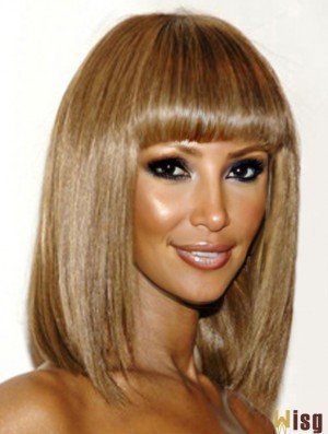 Shoulder Length Yaki Capless Blonde 12 inch Discount Iman Wigs