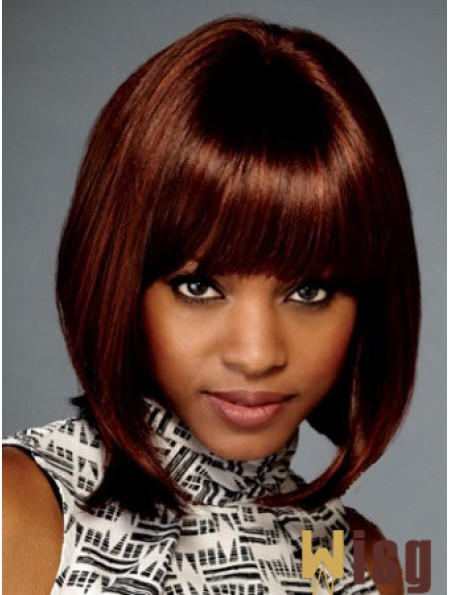 Lace Front Chin Length Straight Auburn Cheap Bob Wigs