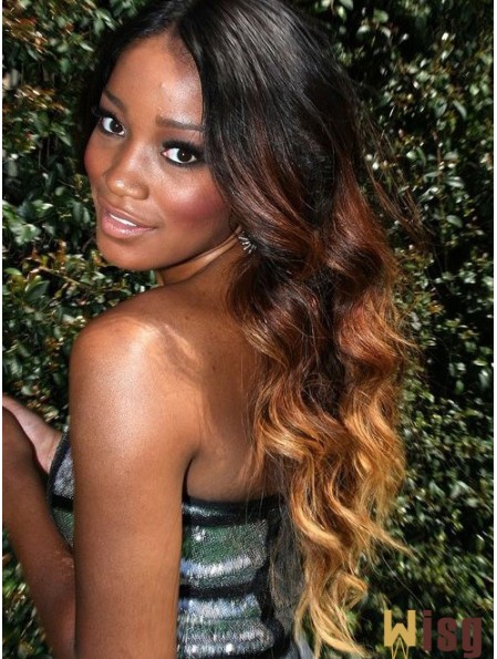 Full Lace Human Hair Wigs UK With Long Length Ombre/2 Color