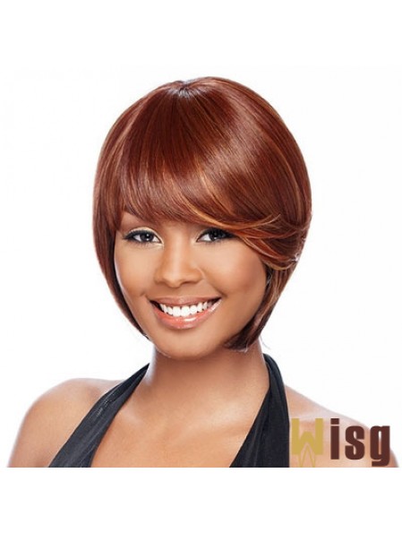 Short Auburn Straight Bobs Best African American Wigs