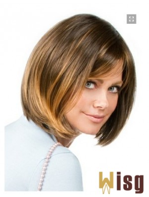 Capless Chin Length Straight Blonde Popular Bob Wigs