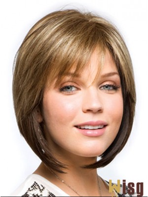 Synthetic Ladies Wigs With Bobs Cut Straight Style Chin Length