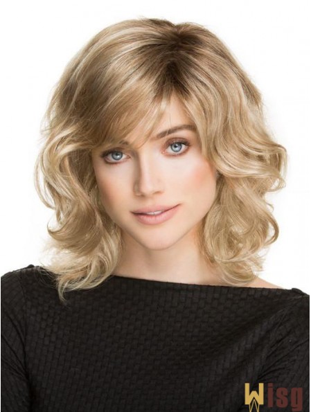 Classic Wigs With Synthetic Shoulder Length Blonde Color