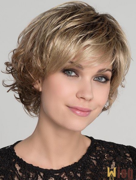 Blonde Ideal Wavy Short Synthetic Bob Wigs