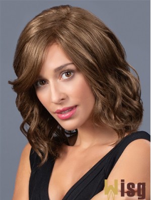 Layered 14 inch Shoulder Length Wavy Suitable Medium Wigs