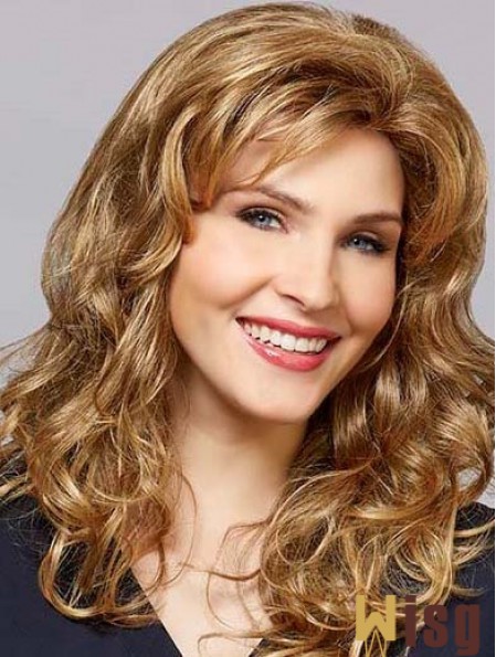 Layered Capless 16 inch Wavy Blonde Long Wigs