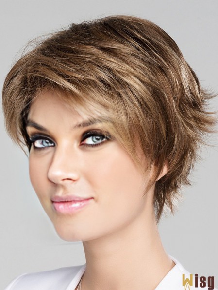 Blonde 8 inch Boycuts Short New Monofilament Wigs