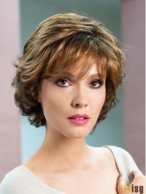 Wavy Brown Short Synthetic Classic Wigs Canada