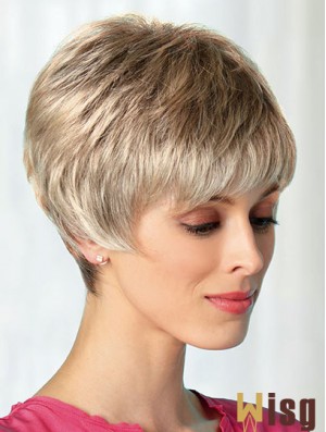 Boycuts Blonde 8 inch Best Short Wigs