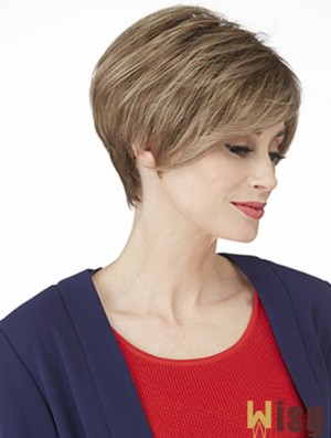 Ideal 6 inch Straight Blonde Boycuts Short Wigs