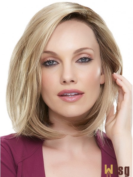 Shoulder Length Straight Bobs Blonde Best 100% Hand-tied Wigs