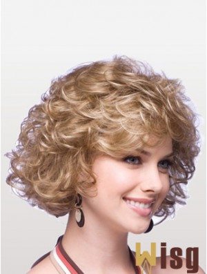 Synthetic Cheap Wigs With Capless Layered Cuts Chin Length Blonde Color