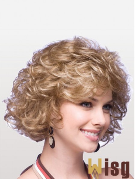 Synthetic Cheap Wigs With Capless Layered Cuts Chin Length Blonde Color