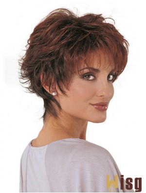 Synthetic Fashion Wigs Classic Cut Short Length Auburn Color