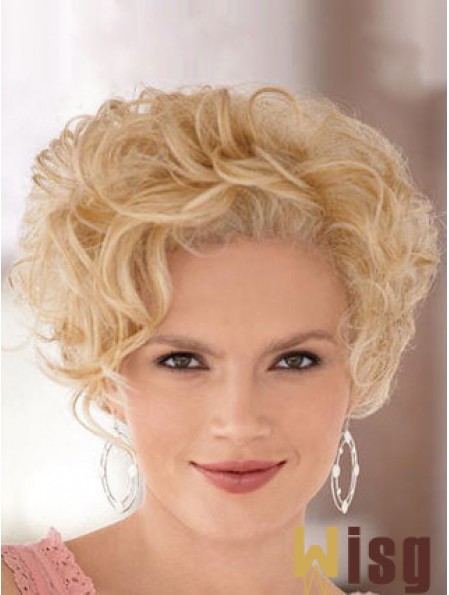 High Quality Blonde Short Curly Classic Lace Front Wigs