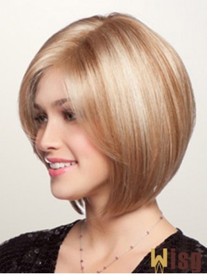 Short Synthetic Lace Wigs Bobs Cuts Blonde Color