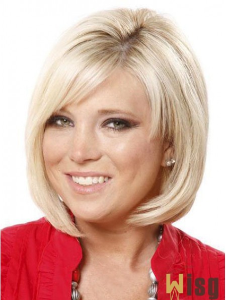 Lace Front Chin Length Straight Blonde Online Bob Wigs