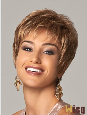 Curly Layered 8 inch Blonde Soft Synthetic Wigs