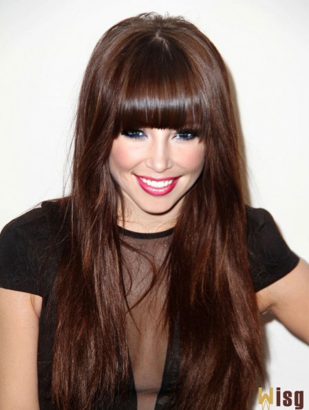 Carly Rae Jepsen Wig 100% Hand Tied With Bangs Long Length