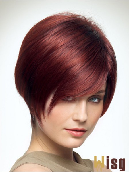 Cheap Synthetic Wigs In UK With Bangs Capless Straight Style