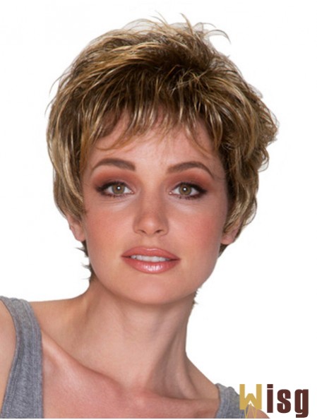 Wavy Layered 8 inch Blonde Ideal Synthetic Wigs