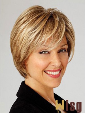 Blonde Short Straight Layered Lace Front Wig Online Store