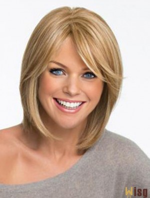 Straight Layered 12 inch Blonde Best Synthetic Wigs