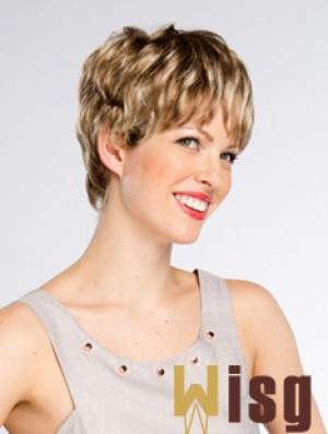 Short Wavy Monofilament Layered 8 inch Online Synthetic Wigs