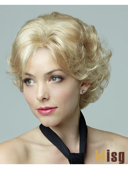 Bobs Short Blonde Curly Top Petite Wigs