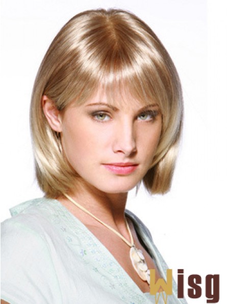 Lace Front Chin Length Straight Blonde Fabulous Bob Wigs