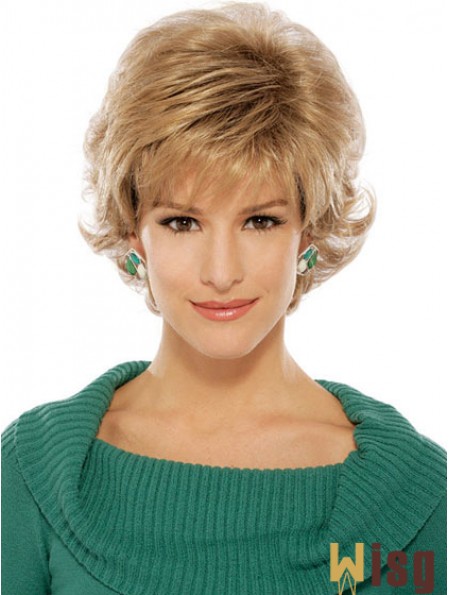 Wavy Blonde Suitable Short Classic Wigs