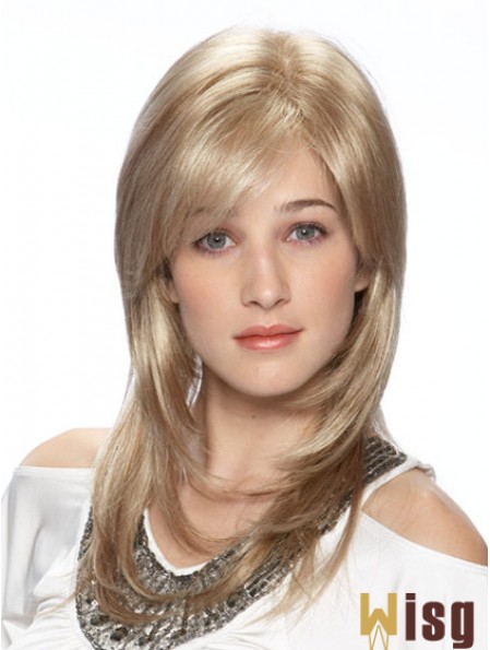 Straight Layered Long Blonde Stylish Lace Front Wigs