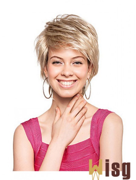 Short Boycuts Straight Blonde Amazing Synthetic Wigs