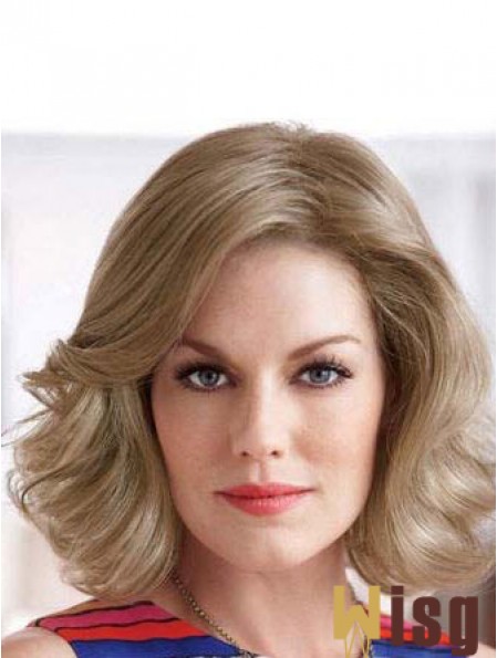 Wavy Blonde Hairstyles Chin Length Classic Wigs