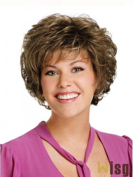 Curly Brown Discount Short Classic Wigs