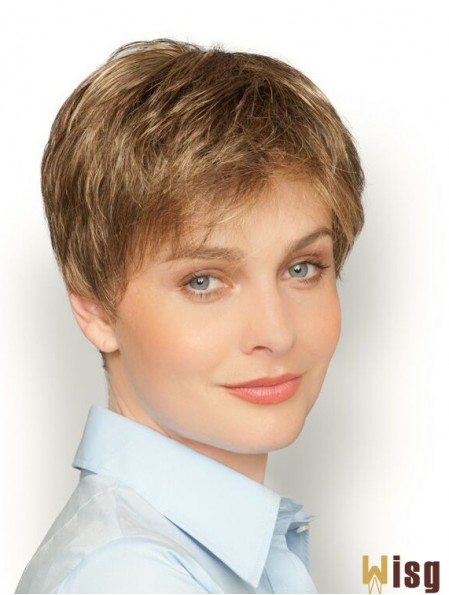 Best 6 inch Straight Blonde Boycuts Short Wigs