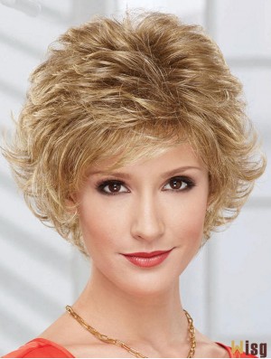 Chin Length Wavy Capless Layered 8 inch Hairstyles Synthetic Wigs