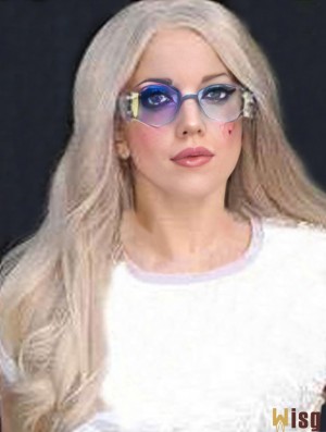 22 inch Designed Long Wavy Without Bangs Lady Gaga Wigs