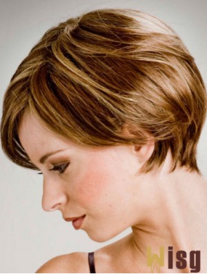 New 8 inch Straight Blonde Boycuts Short Wigs