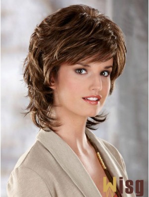 Wavy Brown Best Chin Length Classic Wigs