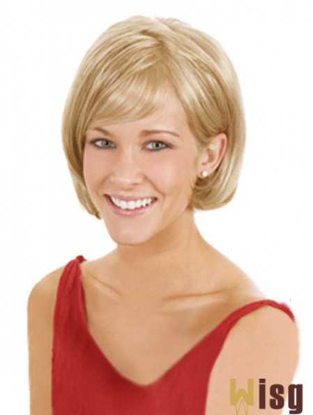 Lace Front Chin Length Straight Blonde High Quality Bob Wigs