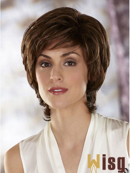 Wavy Brown High Quality Chin Length Classic Wigs