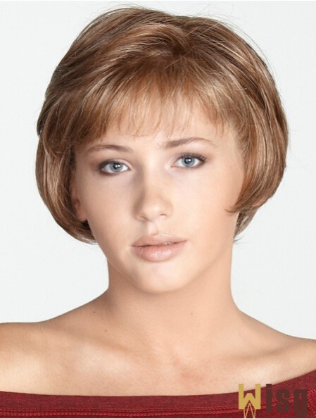 Straight Bobs 8 inch Blonde Fashion Synthetic Wigs