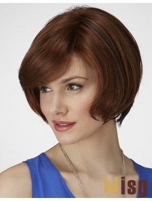 Straight Chin Length Auburn 9 inch Lace Front Best Bob Wigs