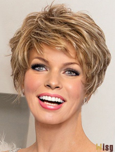 Incredible 8 inch Wavy Blonde Classic Short Wigs