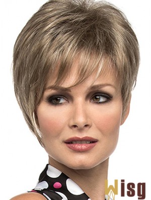 Straight With Bangs 8 inch Sassy Short Wigs